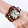 Leisure Ordinary glass mirror alloy watch Dark brown NHSY0705picture12